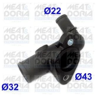 MEATDORIA CITROEN Фланець охолоджувальної рідини BERLINGO 96- MEAT&DORIA 93182