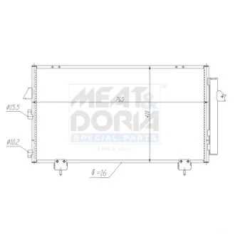 MEATDORIA TOYOTA Радіатор кондиціонера (конденсатор) Rav 4 II 00- MEAT&DORIA 991043