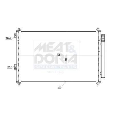 MEATDORIA TOYOTA Радіатор кондиціонера (конденсатор) Previa III, Rav 4 III 05- MEAT&DORIA 991065 (фото 1)