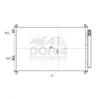 MEATDORIA TOYOTA Радіатор кондиціонера (конденсатор) Previa III, Rav 4 III 05- MEAT&DORIA 991065