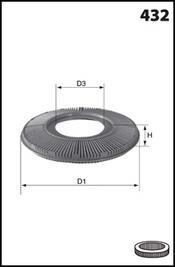 Фільтр повітря (аналогWA6043/LX556) MECAFILTER EL3773