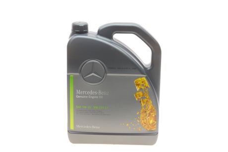 Олива моторна Mercedes Benz 229.51, 5W30 Kan. 5 L MERCEDES-BENZ 000989320913ABDW