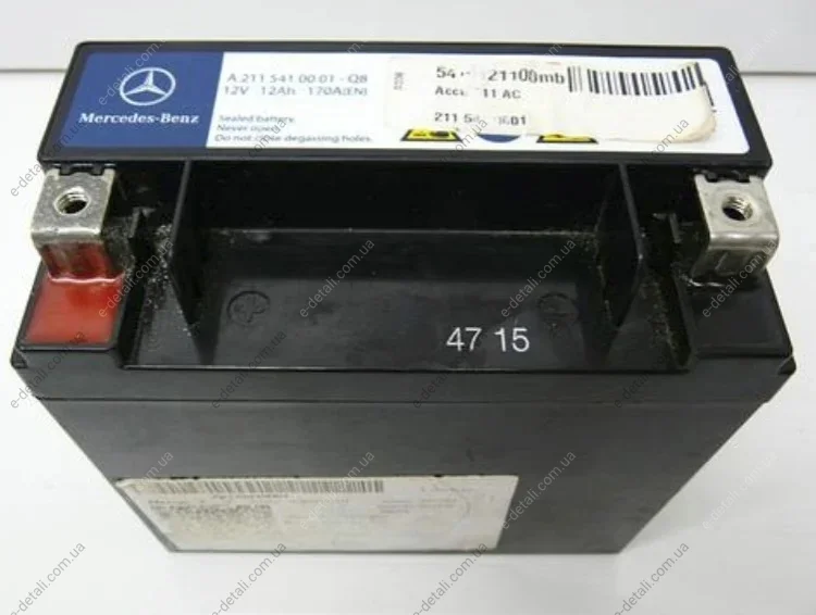 Батарея акумуляторна Mercedes 12В 12Аг 170A L+ MERCEDES-BENZ A2115410001 (фото 1)