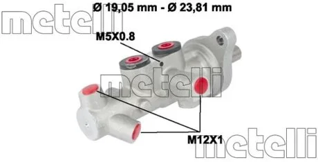 Циліндр гальмівний головний Metelli 05-0626