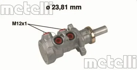Циліндр гальмівний головний Metelli 05-0640