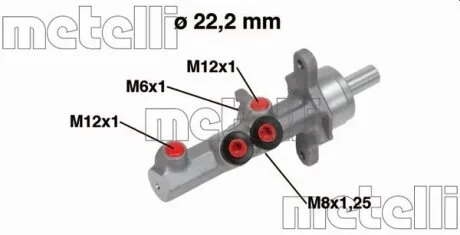 Циліндр гальмівний головний Metelli 05-0721