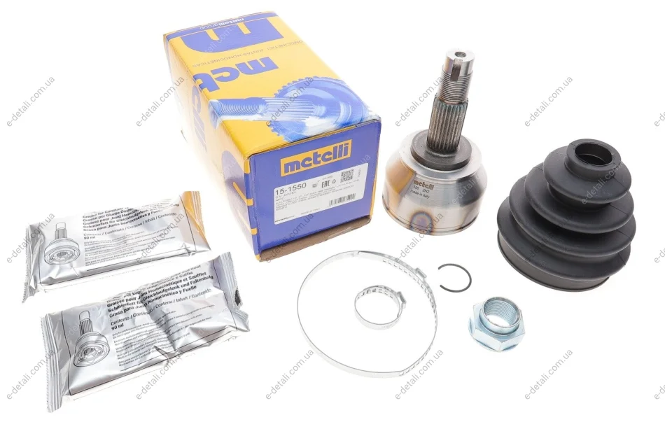 Шрус (наружный) Alfa Romeo 1.9 JTD 01-10/Fiat Idea 1.6 D 08- (25z/26z/50.9mm/90.9mm/48mm) Metelli 15-1550 (фото 1)