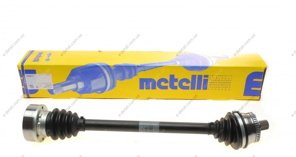 Полуось (передняя) (R) Audi A4 1.6/1.8 95-01/VW Passat B5 1.6 96-00 (33z/28z/636mm) (+ABS45z) Metelli 17-0198 (фото 1)