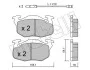 Колодки гальмівні (передні) Peugeot 106 91-04/205/305/309/405 82-98/Renault Clio 91-98 (з датчик.) Metelli 22-0037-0 (фото 8)