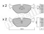 Колодки тормозные (задние) BMW 3 (E30/E36/E46) 90-98/ 5 (E34) -97 (Teves) Metelli 22-0125-0 (фото 2)