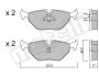 Колодки гальмівні (задні) BMW 3 (E30/E36/E46) 90-98/ 5 (E34) -97 (Teves) Metelli 22-0125-0 (фото 2)