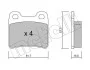 Колодки тормозные (задние) Opel Astra F 91-01/Kadett E 86-91/Vectra A 88-95 Metelli 22-0141-0 (фото 2)