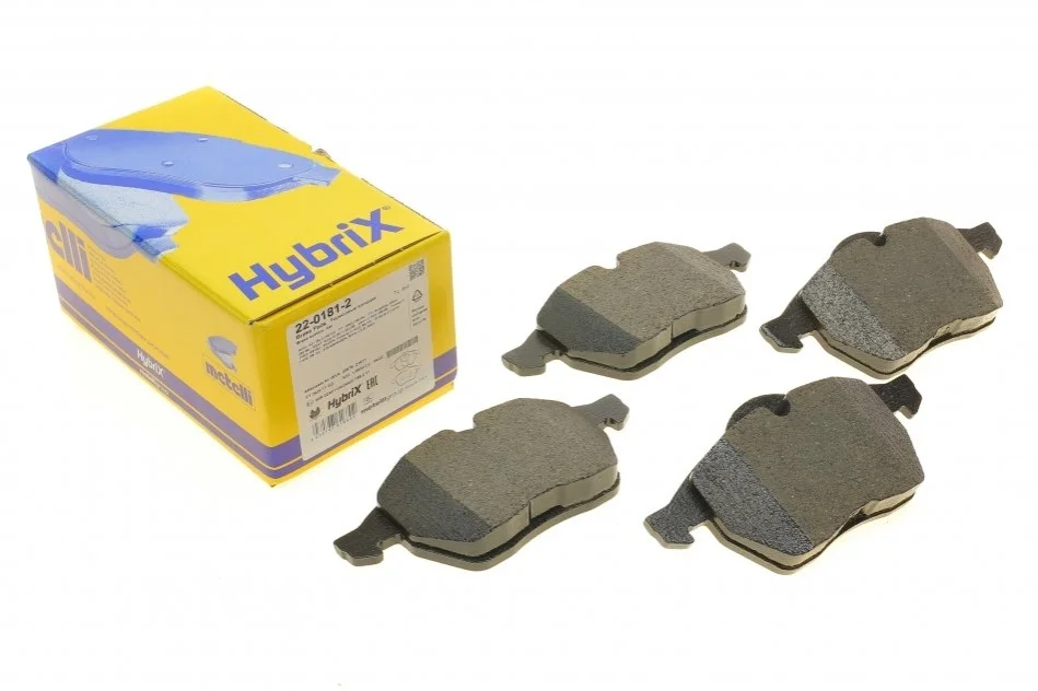 Колодки гальмівні (передні) Audi A3/TT/Skoda Octavia 96-10/VW Golf/Passat B3/B4 91-06 (без датчика) Metelli 22-0181-2 (фото 1)