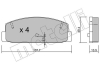Комплект гальмівних колодок (дискових) Metelli 22-0302-1 (фото 2)