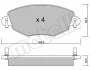 Колодки тормозные (передние) Ford Mondeo III 00-07/Jaguar X-Type 01-09 Metelli 22-0318-0 (фото 2)