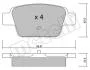 Колодки тормозные (задние) Fiat Bravo II 07-14/Stilo 01-08/Linea 07-/Multipla 99-10/Lancia Delta 08- Metelli 22-0323-0 (фото 1)