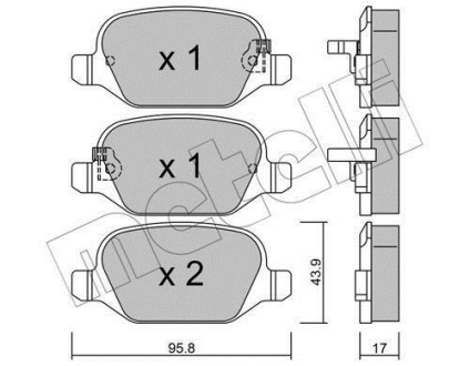 Комплект тормозных колодок (дисковых).) Metelli 22-0324-4 (фото 1)