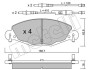 Комплект гальмівних колодок (дискових) Metelli 22-0332-0 (фото 2)