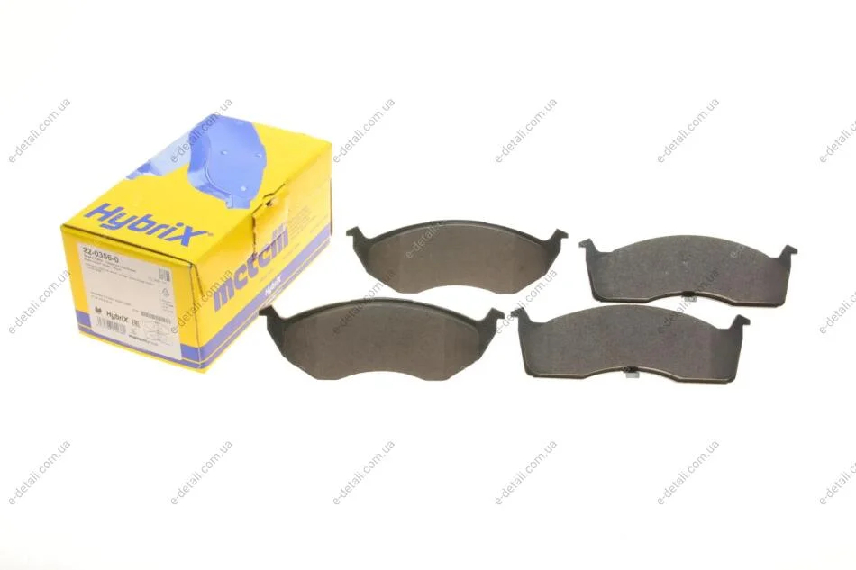 Колодки тормозные (передние) Chrysler Neon 94-06/Voyager/Grand Voyager III/Dodge Caravan 95-01 Metelli 22-0356-0 (фото 1)