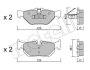 Колодки тормозные (задние) BMW 1 (E81-82/E87-88)/3 (E90-93) 04-13/X1 (E84) 09-15 Metelli 22-0642-0 (фото 7)