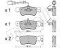 Колодки тормозные (задние) VW T5/Multivan V 03-15 (+датчик) Metelli 22-0661-1 (фото 2)