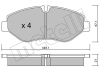 Комплект тормозных колодок (дисковых).) Metelli 22-0671-1 (фото 6)