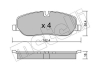 Комплект гальмівних колодок (дискових) Metelli 22-0693-0 (фото 7)