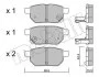 Колодки тормозные (задние) Toyota Corolla/Auris 06-14/IQ/Urban Cruiser 09-15/Prius 12-/Yaris 05- Metelli 22-0746-0 (фото 10)
