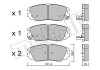 Комплект тормозных колодок (дисковых).) Metelli 22-0841-0 (фото 1)