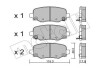 Комплект тормозных колодок (дисковых).) Metelli 22-1002-1 (фото 1)