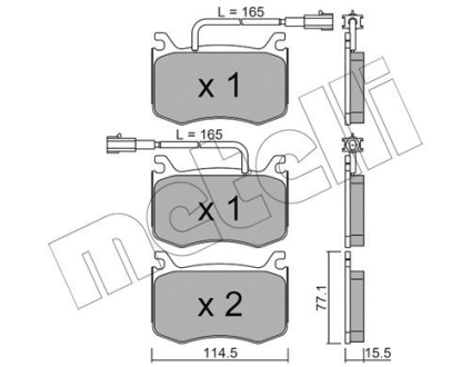 Комплект тормозных колодок Metelli 22-1099-0