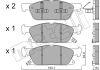 Комплект гальмівних колодок (дискових) Metelli 22-1117-0 (фото 1)