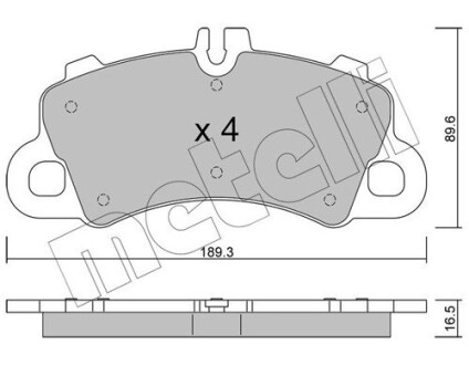 Комплект тормозных колодок (дисковых).) Metelli 22-1259-0