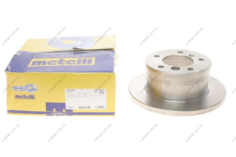 Диск тормозной (задний) MB Sprinter 208-416CDI 96-06/VW LT 96-06 (3.5T) (272x16) (полный) Metelli 23-0492 (фото 1)