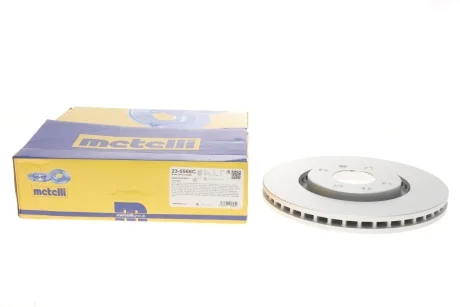 Диск тормозной (передний) Citroen Berlingo/С3/С4/С5/Peugeot 207/308 02- (282.7x26) (с покр.) (вент.) Metelli 23-0566C