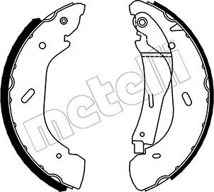 Комплект гальмівних колодок Metelli 530134