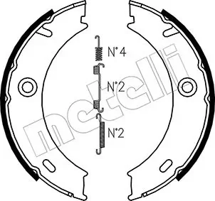 Комплект гальмівних колодок (барабанних) Metelli 53-0240K