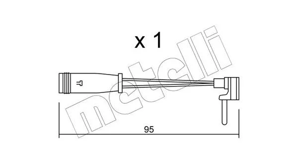 Датчик износа тормозных колодок MB A-class (W176)/E-class (W213) 12- (L=95mm) Metelli SU.129 (фото 1)