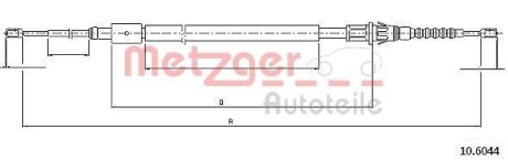 Трос ручного тормоза METZGER 10.6044