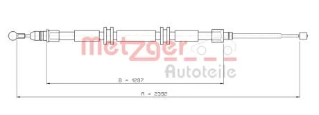 Трос ручного гальма METZGER 11.6686