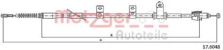 Трос ручного гальма METZGER 17.6048