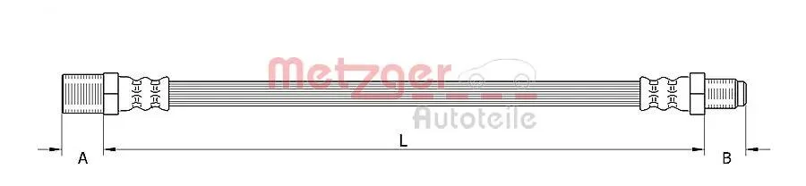 Шланг тормозной METZGER 4110620 (фото 1)