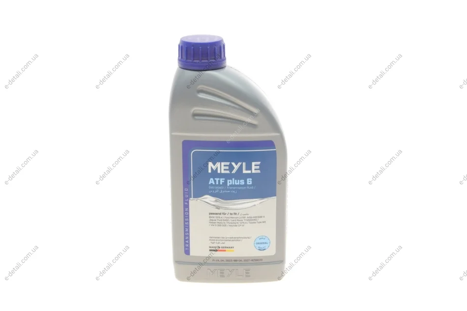 Олива АКПП ATF plus 6 (1L) BMW M 1375.4/VW G 055 005/ZF Lifeguard MEYLE 0140192900 (фото 1)
