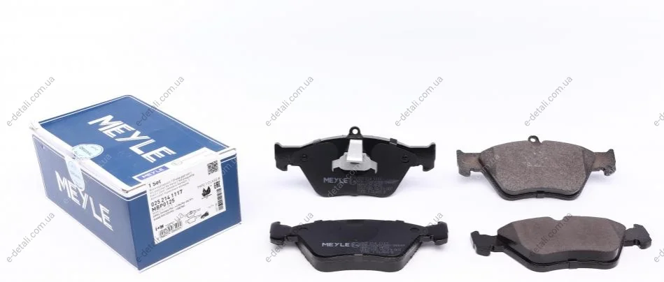 Колодки тормозные (передние) Opel Clibra A/Omega B/Vectra A/SAAB 900 II 92-03 MEYLE 025 214 1117 (фото 1)