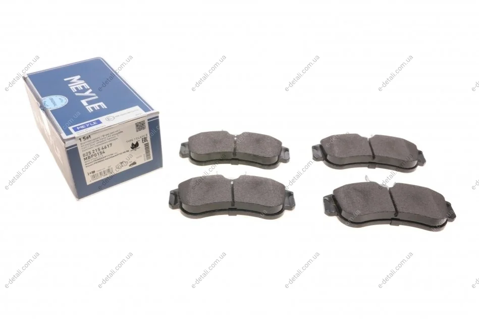 Колодки гальмівні (передні) Nissan Almera II/Primera 1.5D-2.0D 90-06 MEYLE 025 215 4617 (фото 1)