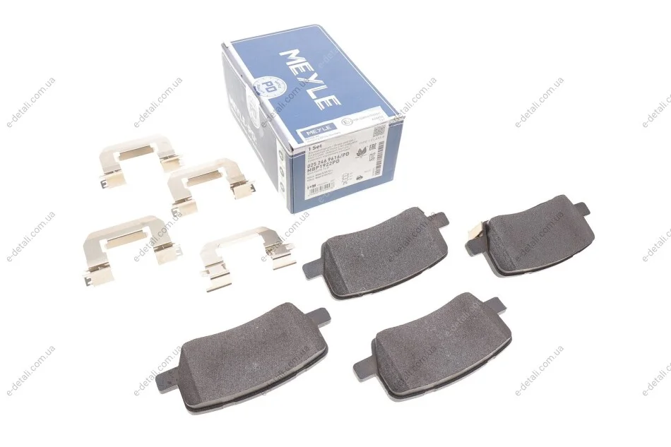 Колодки тормозные (задние) Tesla Model S/Model X 13- MEYLE 025 246 9616/PD (фото 1)