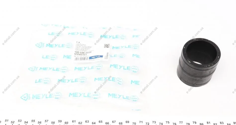 Патрубок интеркулера Audi A4/A6/Seat Toledo I/VW Golf III/Passat 1.9D/1.9DH 93-01 MEYLE 100 036 0028 (фото 1)