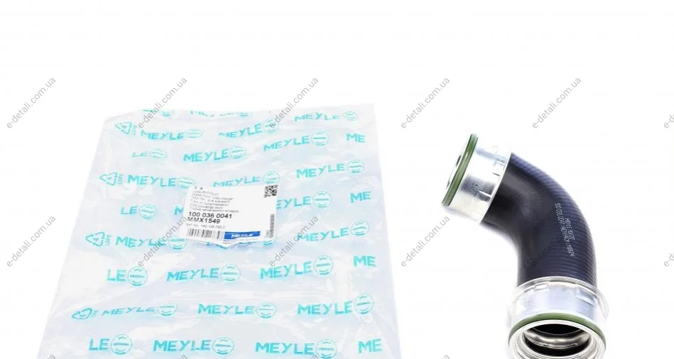 Патрубок системы охлаждения (сверху) Audi A3/Seat Leon/Skoda Octavia/SuperB/VW Golf/Passat 2.0D 03- MEYLE 100 036 0041 (фото 1)