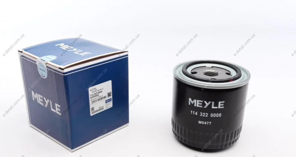 Фильтр масляный VW T2/T3 -02 1.6-2.0 MEYLE 114 322 0000 (фото 1)