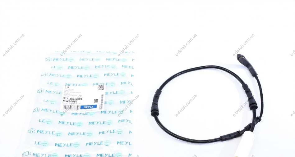 Датчик износа тормозных колодок (передних) BMW 1 (E81/E82/E88)/3 (E90/E91) 04-13 (635mm) MEYLE 3143560005 (фото 1)